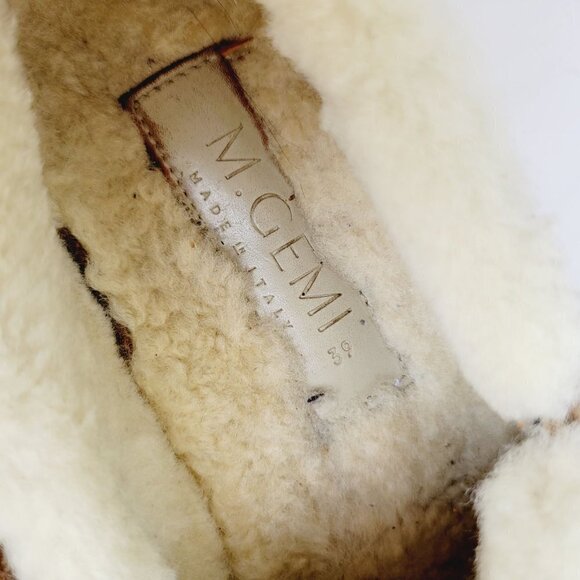 M. Gemi Women's Chestnut Suede The Sofia Shearling Slip-on Sneaker - 39 (US 8.5) - Picture 10 of 10